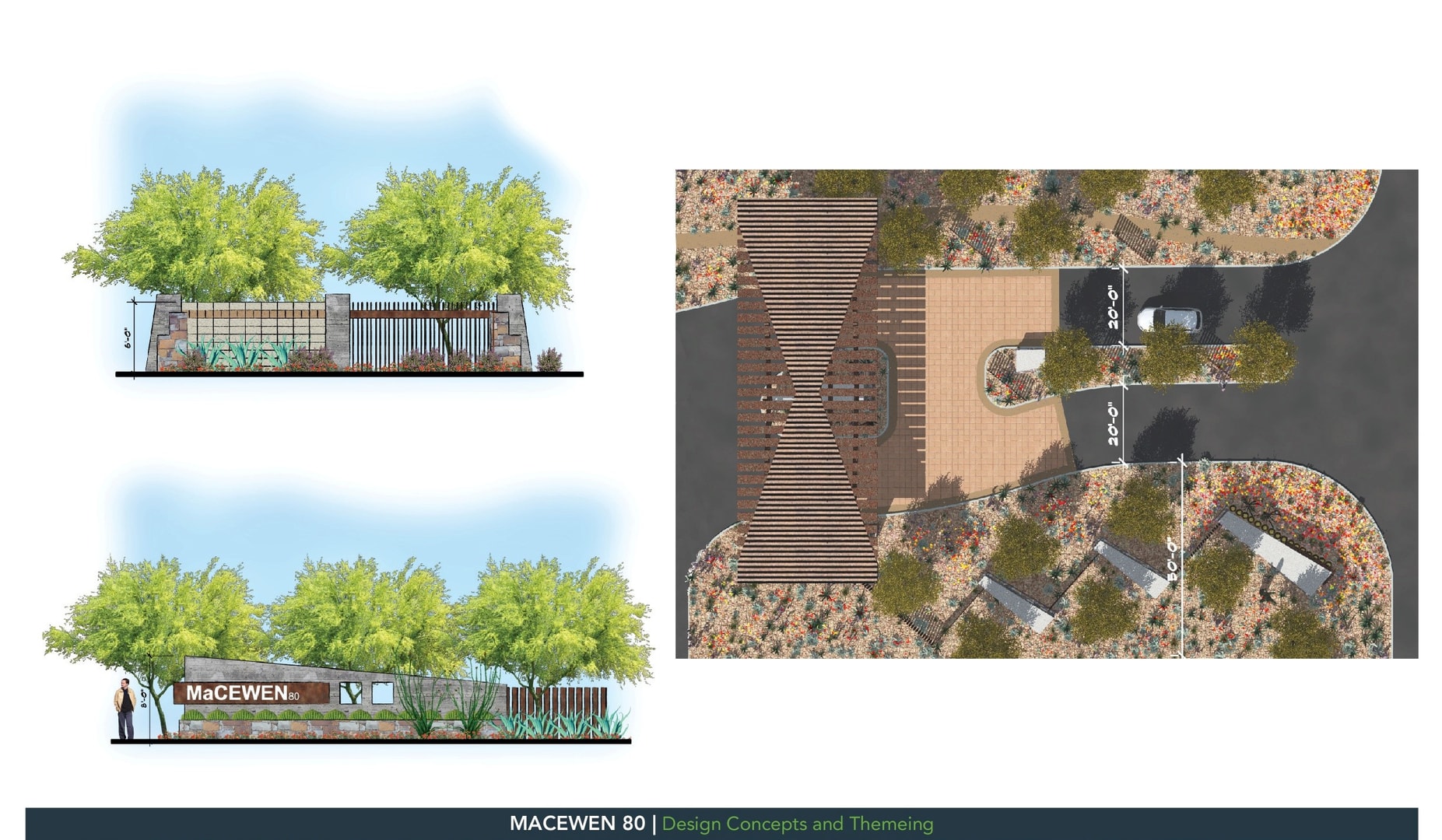 Landscape design concepts and site plans